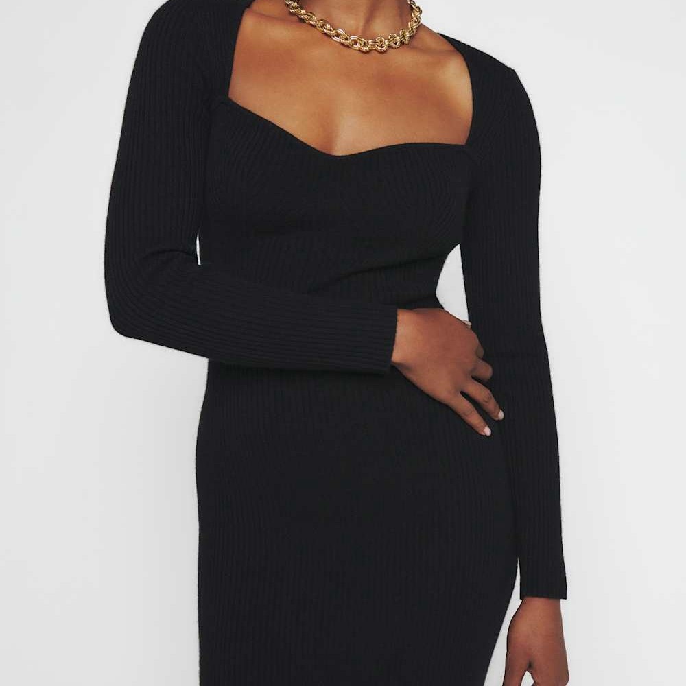 Reformation Ribbed Cashmere Dress